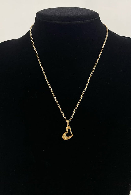WG003659 18k Saudi Gold Necklace 17.5" 3.14g
