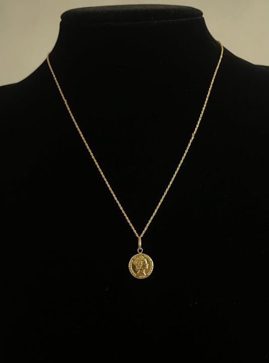 CM00022 18k Saudi Gold Necklace- 17.5", 1g