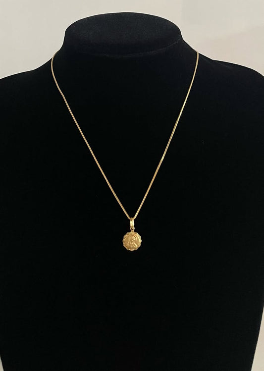 WG003654 18k Saudi Gold Necklace - 18", 1.77g