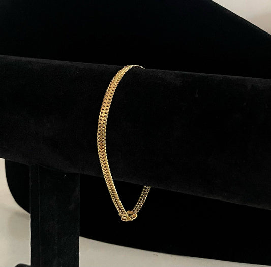 WG003537 18k Saudi Gold Bracelet - size 7.5", 5.70g