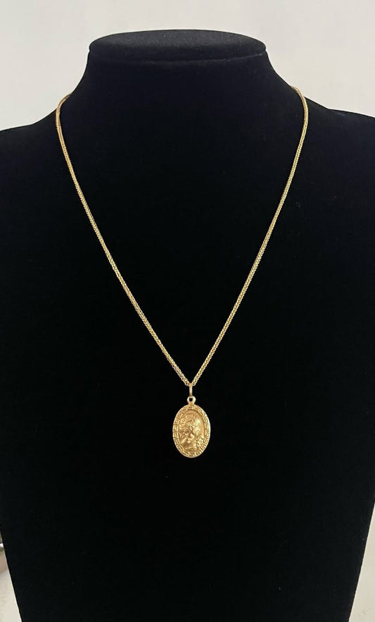 WG003658 18k Saudi Gold Necklace - size 19.5", 4.73g