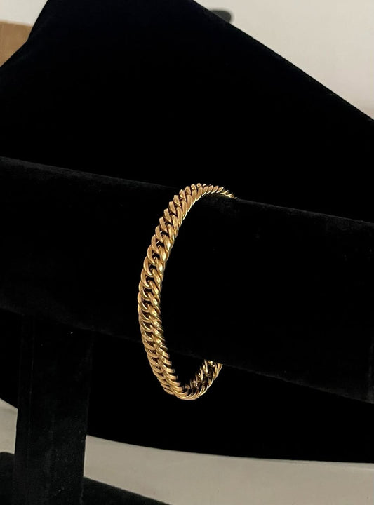 WG003663 18k Saudi Gold Bracelet - size 7.5", 5.83g