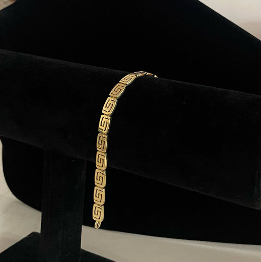WG003536 18k Saudi Gold  Bracelet - size 6.5", 7.57g