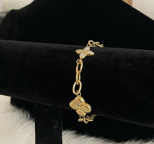 WG003534 18k Saudi Gold Bracelet - 7.5" 7.42g