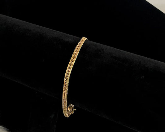 WG003665 18k Saudi Gold Bracelet - 7.5" 3.93g