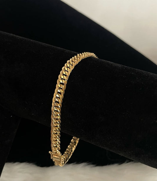 WG003668 18k Saudi Gold Bracelet - 8" 4.89g