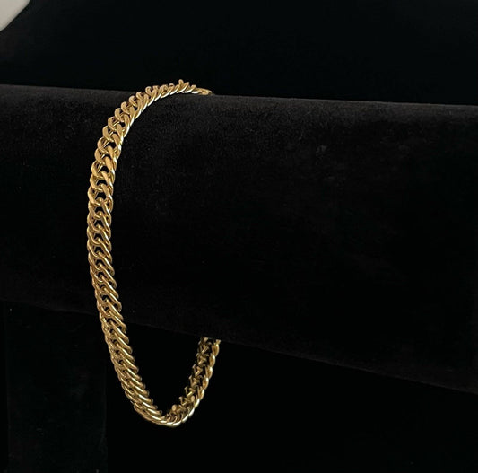 WG003664 18k Saudi Gold Bracelet - 8" 7.17g