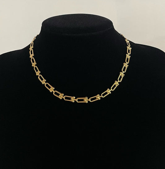 WG003662 18k Saudi Gold Necklace - 15.5" 5.05g