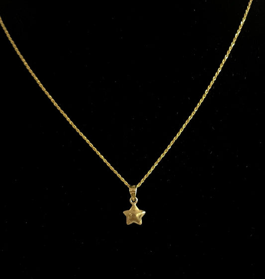CM00023 18k Saudi Gold Necklace - 17.5" .78g