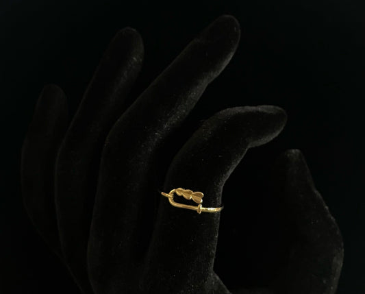 CM00003 R 18k Saudi Gold Ring s 6.5 - .97g