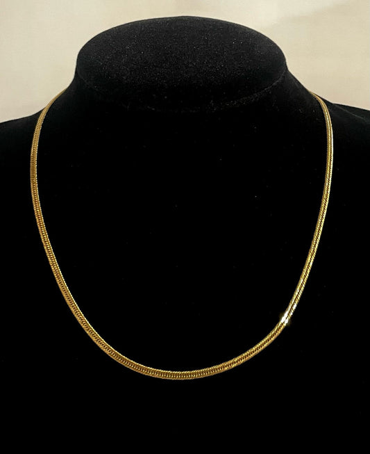 CM00019 N 18k Saudi Gold Necklace - 17.5", 5.23g