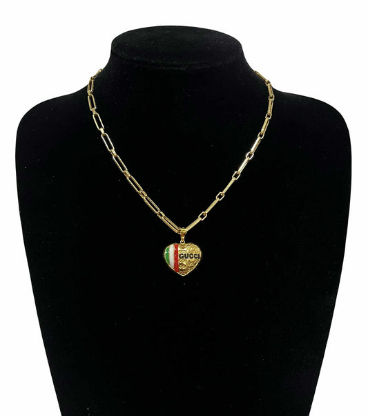 CM00033 N 18k Saudi Gold Necklace 17.5" 11.54g