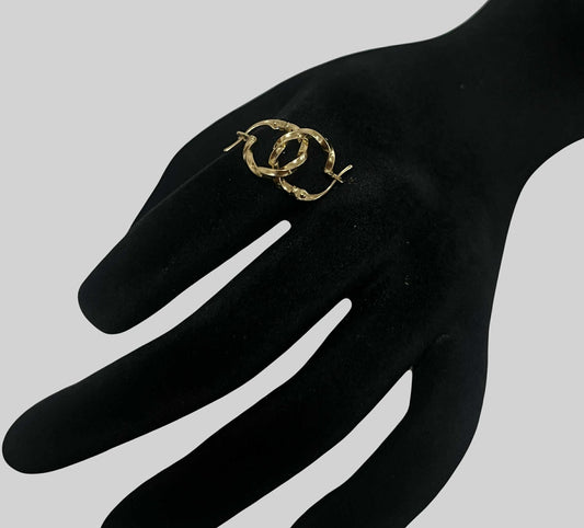 CM00053 E 18k Saudi Gold Earrings .69g