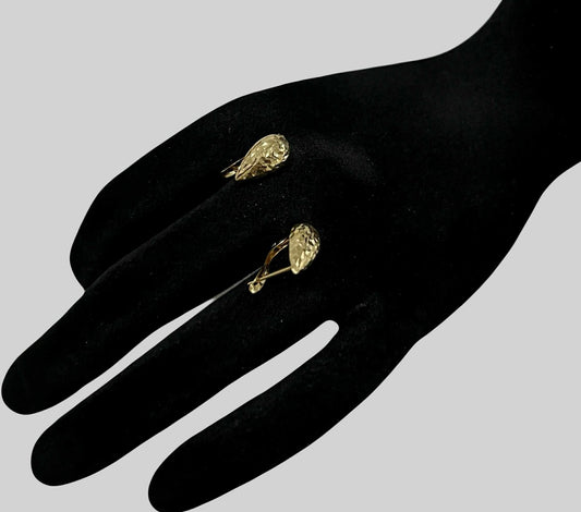 CM00047 E 18k Saudi Gold Earrings 1.71g