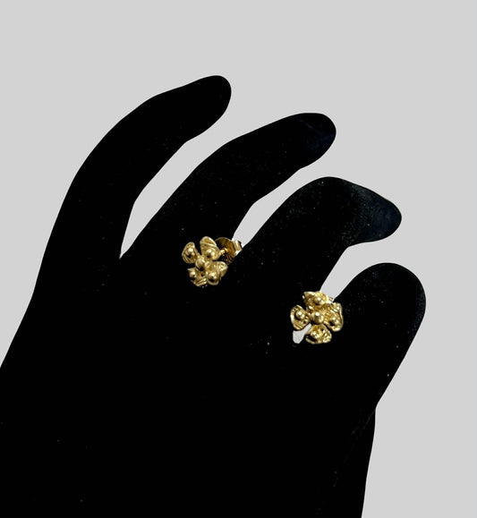 CM00055 E 18k Saudi Gold Earrings 1.56g