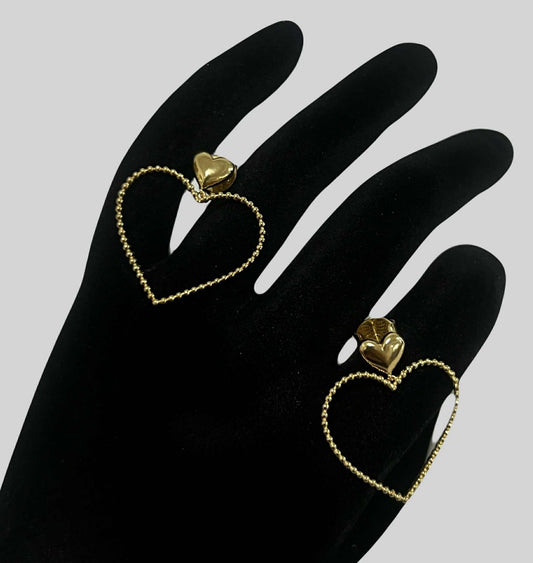 CM00059 E 18k saudi gold Earrings 3.64g