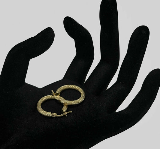 CM00063 E 18k Saudi Gold Earrings 2.28g