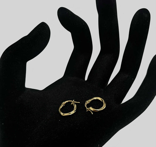 CM00064 E 18k Saudi Gold Earrings  .74g