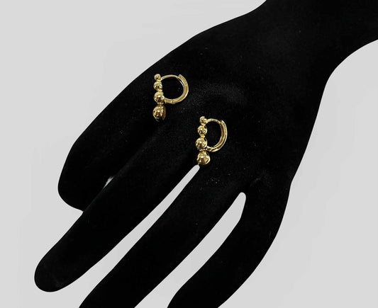 CM00071 E 18k Saudi Gold Earrings 1.71g