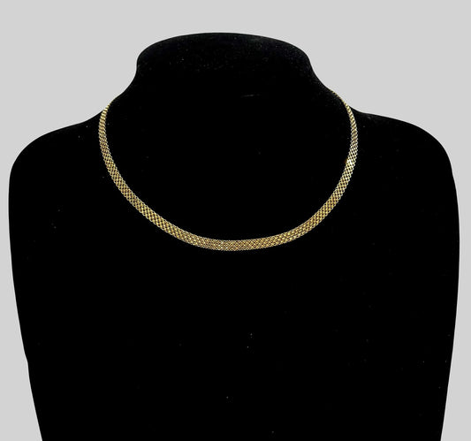 CM00075 N 18k Saudi Gold  Necklace 16" 3.88g