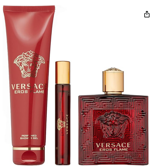Versace Eros Flame EDP 100ml+10ml Decant+15ml Deodorant Set
