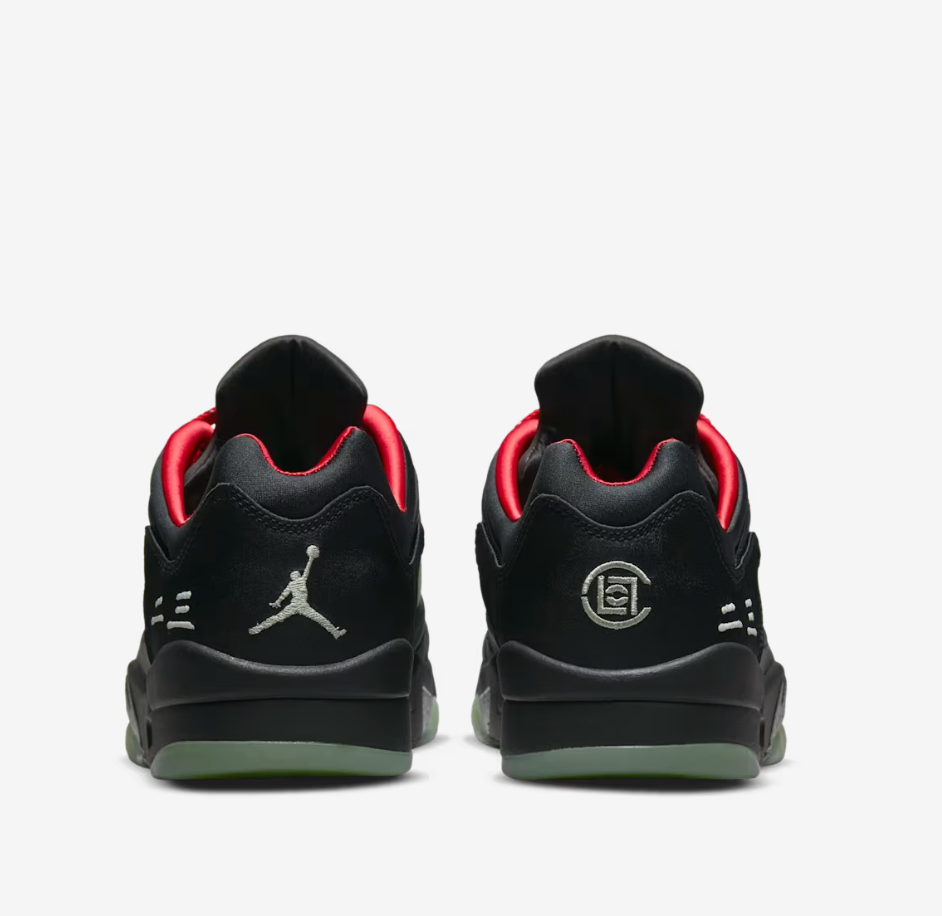 Air Jordan 5 Low (Black/Red) Size 8 Shoes