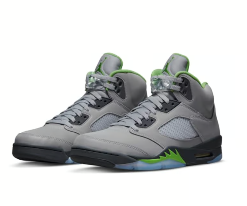 Air Jordan 5 Retro (Grey/Green) Size 7 and 10 Shoes