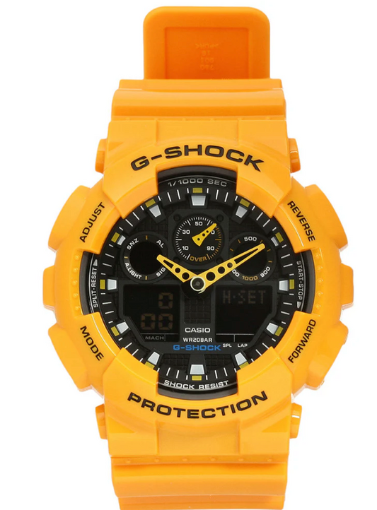 Casio G-Shock GA-100A-9ADR Bumblebee Digital Analog Watch For Men