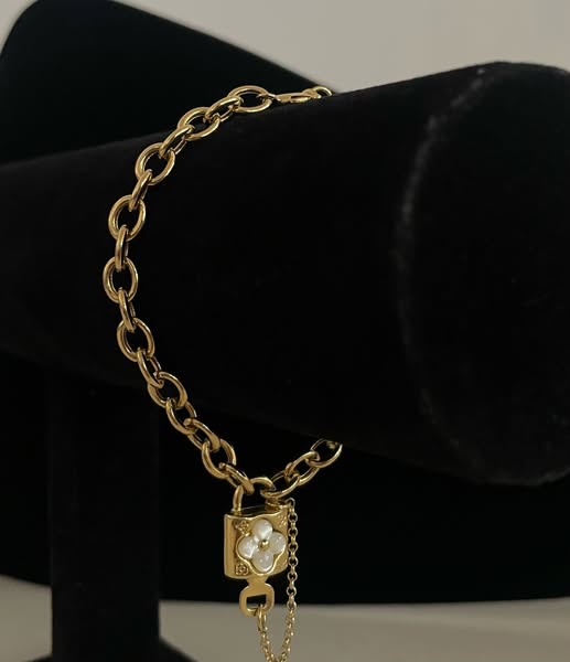 WG003543 18k Saudi Gold Bracelet - 7.5" 8.60g
