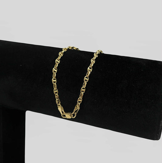WG003642 B 18k Saudi Gold Bracelet 7.5" 2.43g
