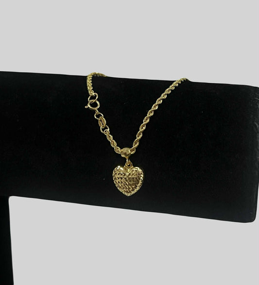 WG003644 B 18k Saudi Gold Bracelet 7" 1.68g