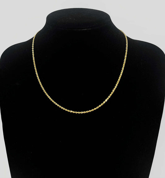 WG003706 N 18k Saudi Gold Necklace 18" 1.62g