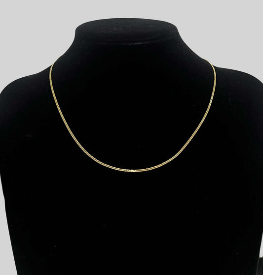 WG003704 N 18k Saudi Gold Necklace 24" 3.66g
