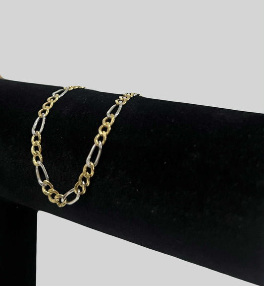 WG003713 B 18k Saudi Gold Bracelet 7.5" 3.39g