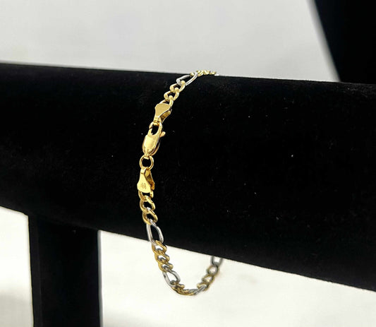 WG003643 B 18k Saudi Gold Bracelet 7.5" 2.92g