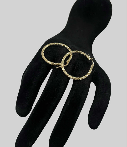 WG003724 E 18k Saudi Gold Earrings 1.37g