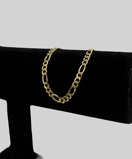 WG003735 B 18k Saudi Gold Bracelet 7.5" 3.52g