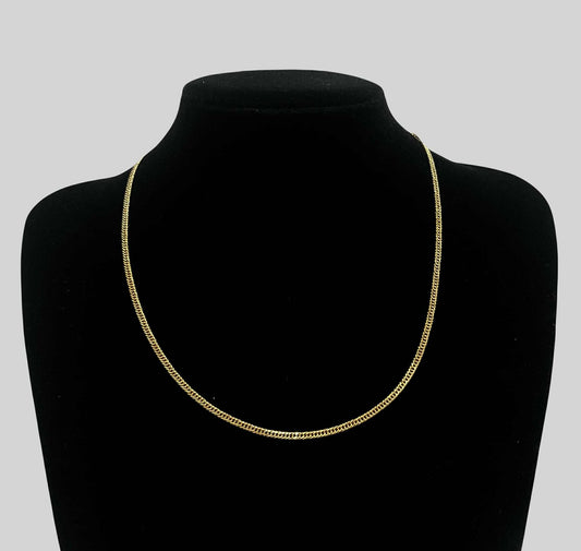 WG003739 N 18k Saudi Gold Necklace 20" 4.54g