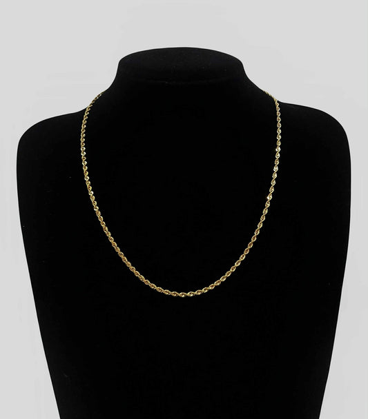 WG003741 N 18k Saudi Gold Necklace 20" 3.70g