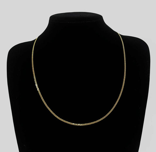 WG003745 N 18k Saudi Gold Necklace 22" 3.41g