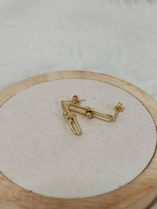 WG003803 Earrings 18k Saudi Gold 1.17g