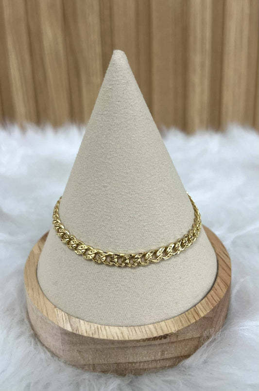 WG003850 Bracelet 18k Saudi Gold  7" 5.81g