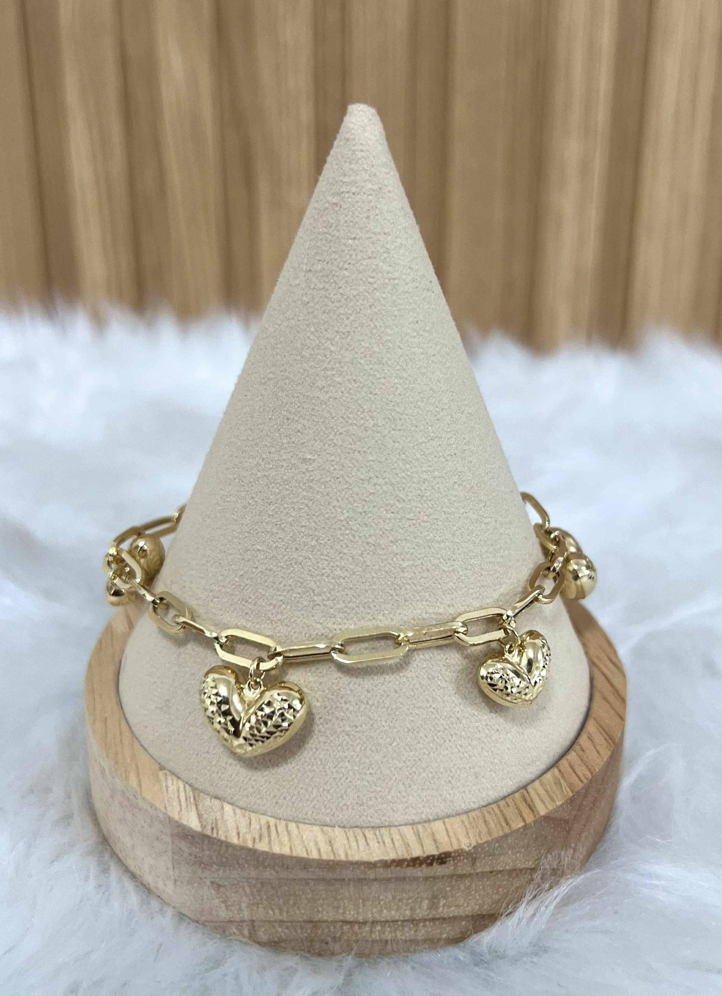WG003852 Bracelet 18k Saudi Gold  7-8" 8.68g