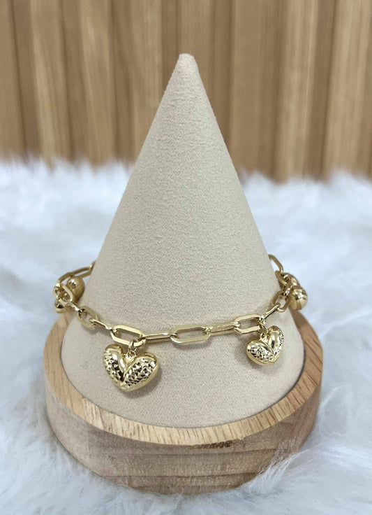 WG003852 Bracelet 18k Saudi Gold  7-8" 8.68g