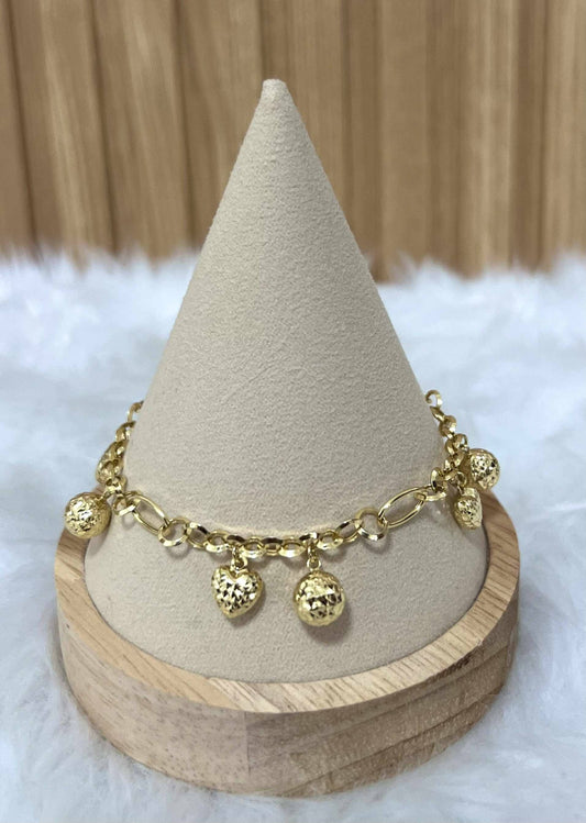WG003856 Bracelet 18k Saudi Gold  7.5" 4.94g