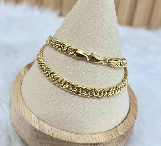 WG003844 Bracelet 18k Saudi Gold  7.5" 6.08g