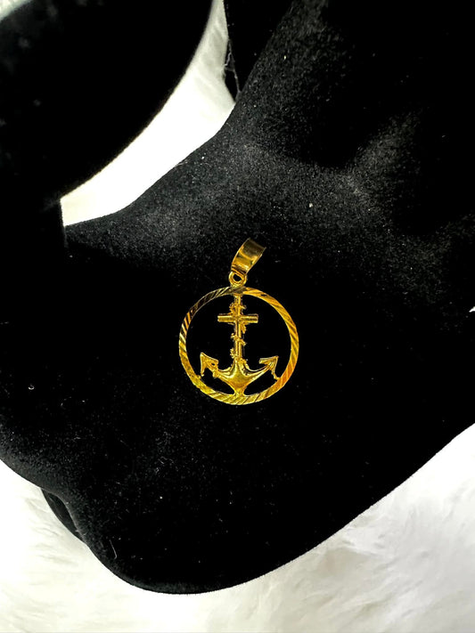 WG02353 P, 21k Saudi Gold Pendant – 2.19 grams