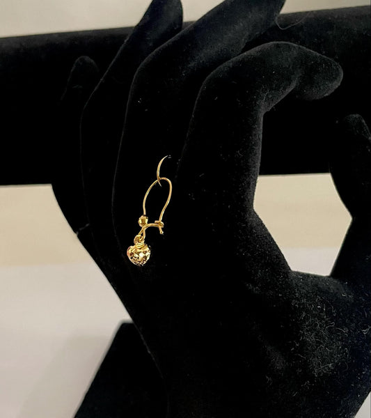 WG03427 E, 18k Saudi Gold Earrings – 1.13 grams