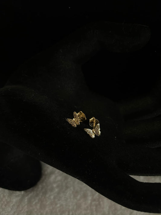WG03493 E, 18k Saudi Gold Earrings – 0.75 grams