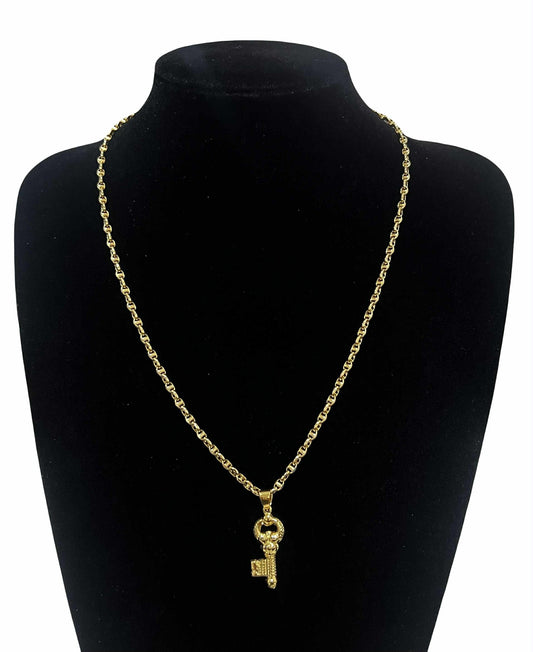 WG03556 N 18k Saudi Gold Necklace 22" 10.12g